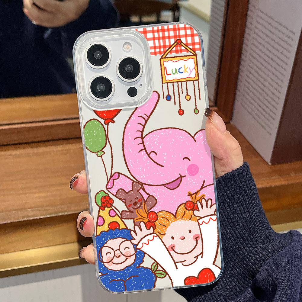 Cute Coco Paradise Applicable To Apple 16 Pro Case IPhone 15 Mobile Case 14 Pro Anti Fall 13 Soft Border
