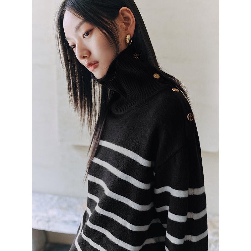 PEACEBIRD Women's Striped Knit Sweater