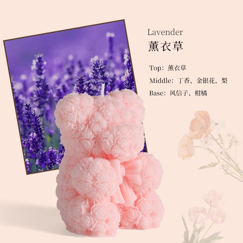 Scented Candles Cute Roses Love Bear Birthday Gift