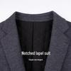 TRIES Men's Spring Notched Lapel Wool Blend Overcoat
