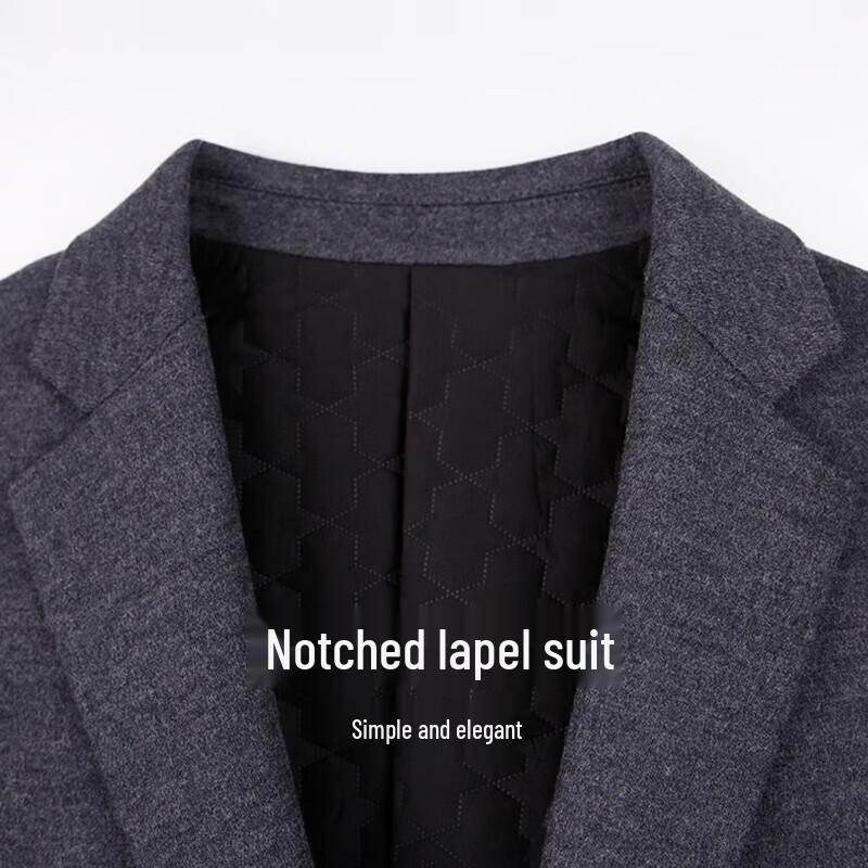 TRIES Men's Spring Notched Lapel Wool Blend Overcoat