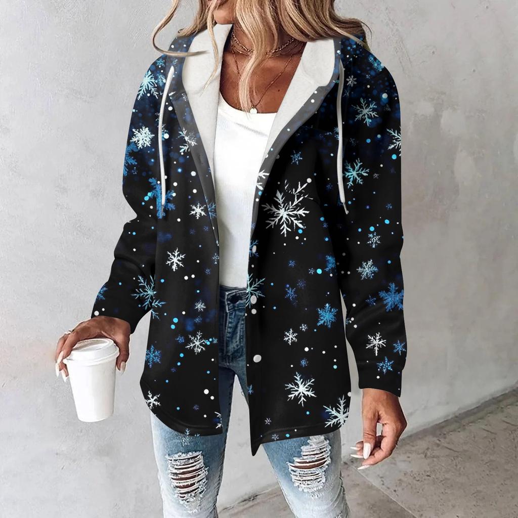 Damenmantel Lässige und modische Verbundjacke mit dicker und warmer Bedruckung