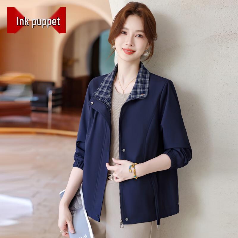 Women s Mid-Aged Spring Zipper Jacket 2XL