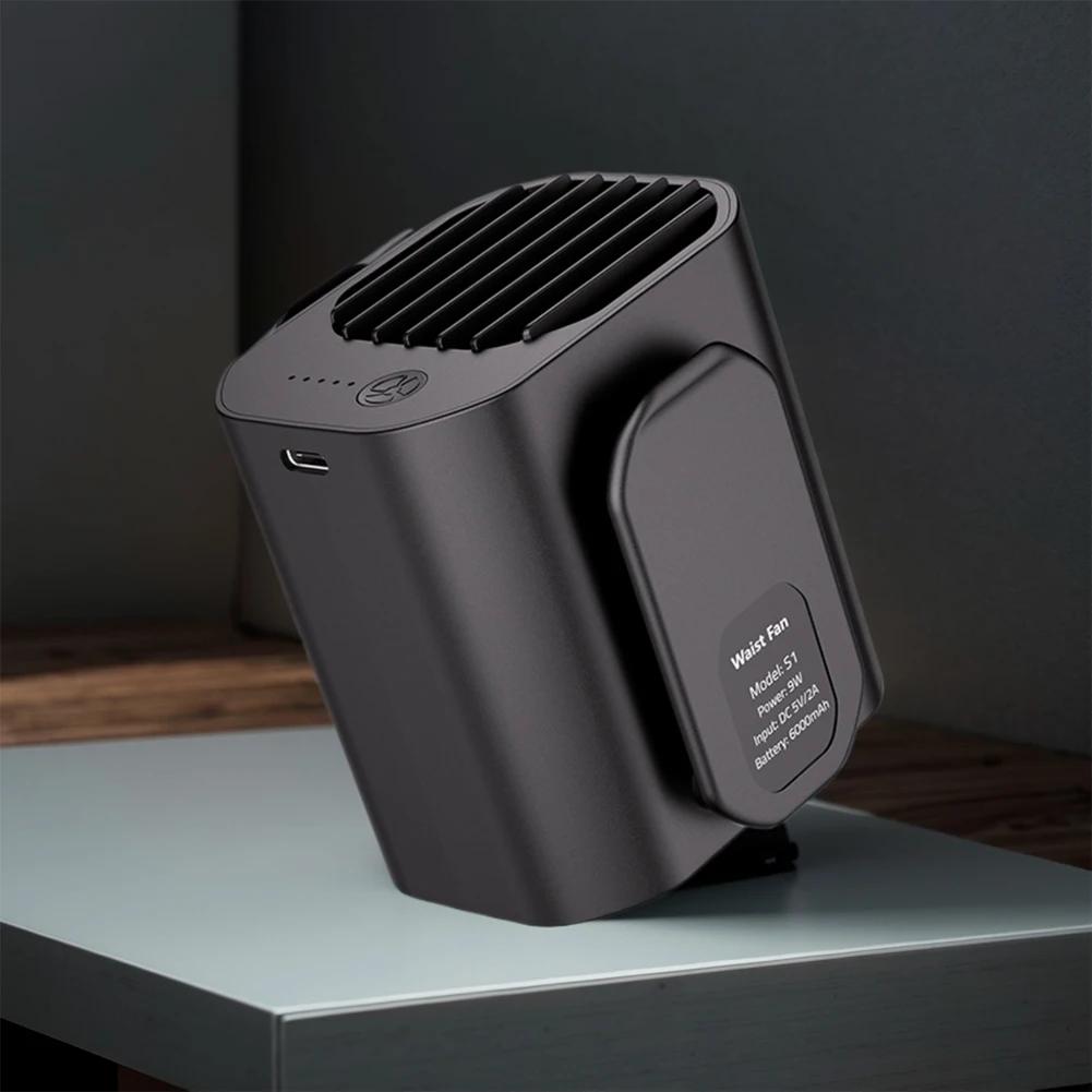 Waist Clip Fan Personal Hanging Fan Multifunction Clip on Belt Fan Mini Neck Hanging Fan for Outdoor Gardening Backpacking