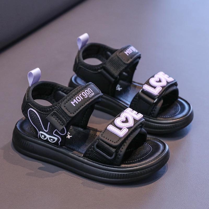 Neue Sommer-Sandalen für Mädchen - Modische Sport-Strandsandalen für Jugendliche mit offenen Zehen, weicher Sohle & Prinzessinnen-Stil