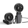 (Black, 3600mAh) Handheld Fan Life7 – Ultimate Flexibility: High-Power Motor, LED Display, 19.5 Hrs Cooling, 3600mAh Rechargeable, Foldable Design