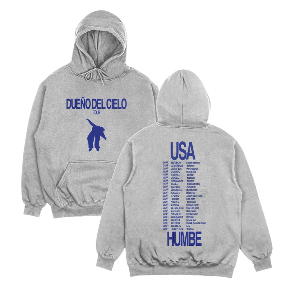 Humbe DUENO DEL CIELO Tour 2026 Hoodies Casual Long Sleeve Sweatshirts Cool Clothes Top Women Men High Street Loose Hoody