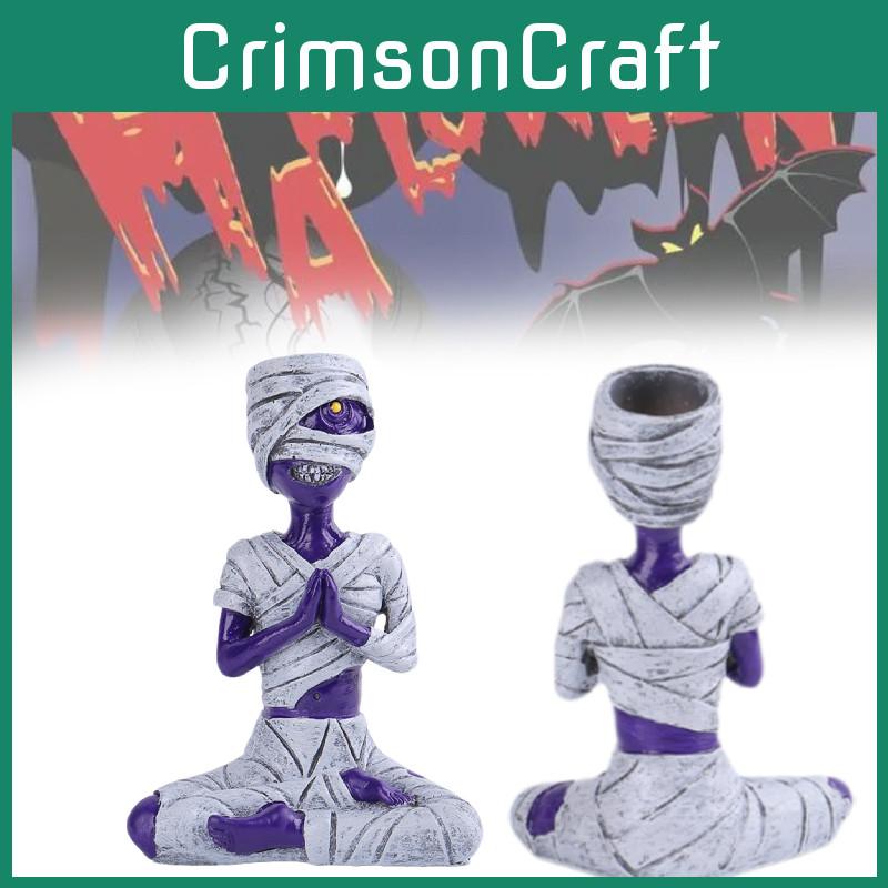 Halloween Lila Mumie Tischdekoration Mit Einzigartigem Harz-Skelett-Design Für Festliche Eleganz