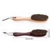 Horsehair Clothes Brush Handheld Wood Handle Replacement Household Coat Hair Beard Brushes Cleaning Tool with Lanyard