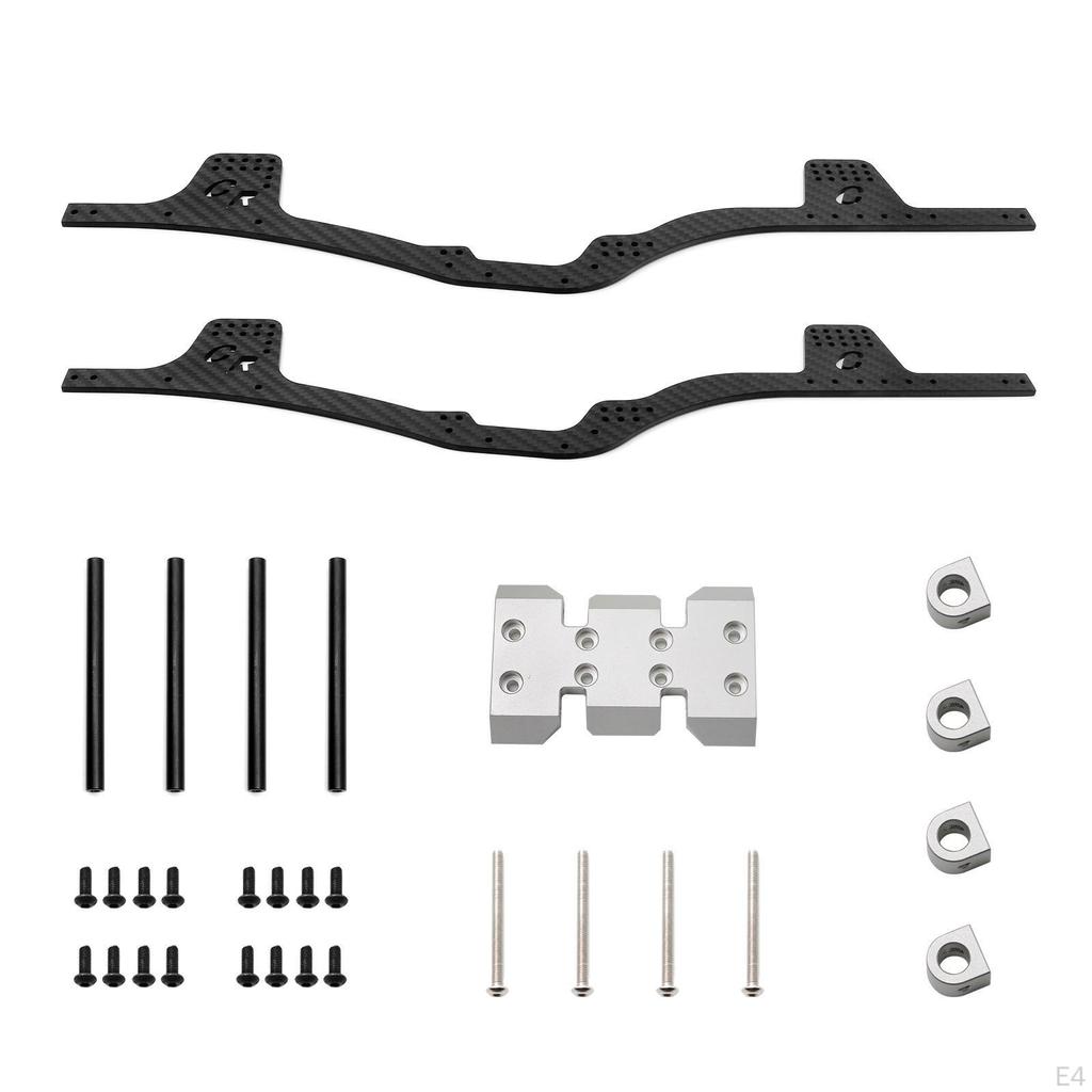 1/10 Scale Chassis Kit, Stable Sturdy Metal for SCX10 90046 RC Crawler Car Accessory Upgrade Parts