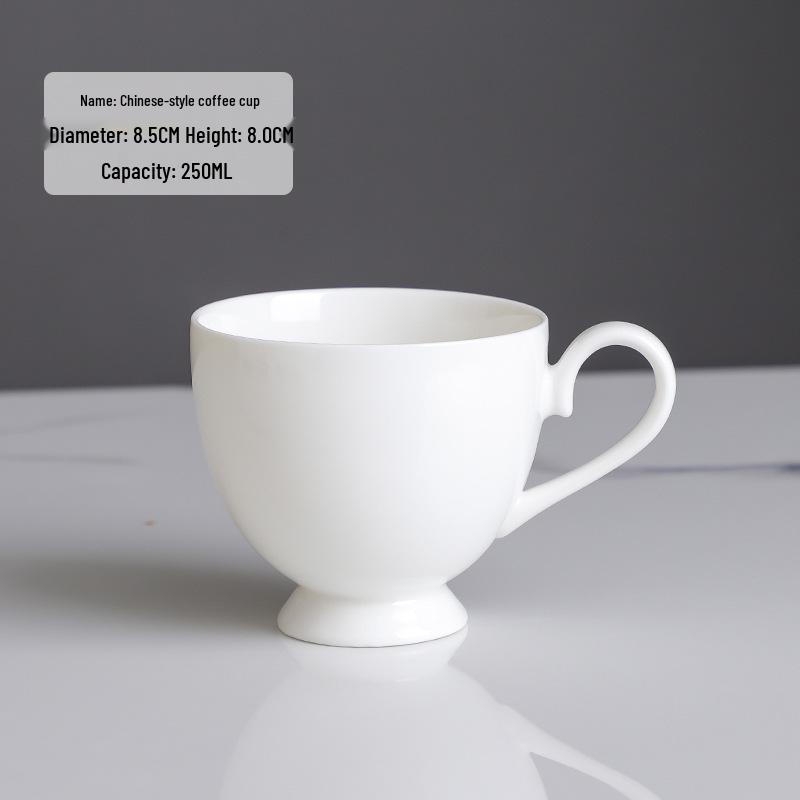 Europejski Luksusowy Zestaw Ceramicznych Filiżanek do Kawy ze Złotym Brzegiem