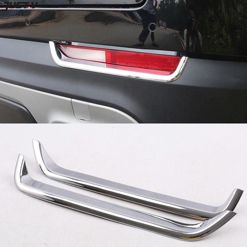 For Cadillac XT4 2018 19- Chrome Rear Tail Fog Light Eyebrow Cover Trim 2pcs