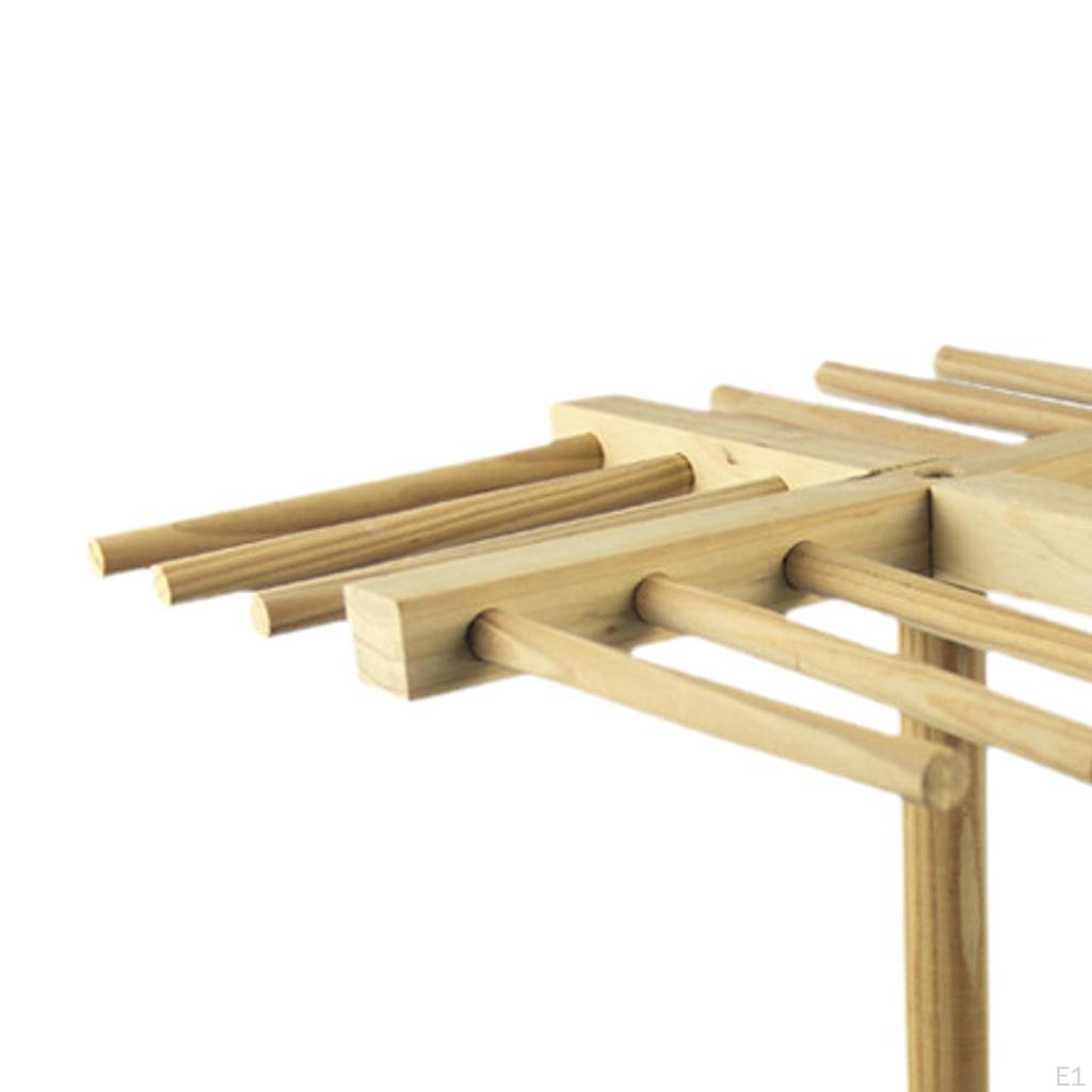 Stojan na sušení těstovin Dřevěný Snadno přenosný Sušák na nudle Stromový Stojan pro Domácí