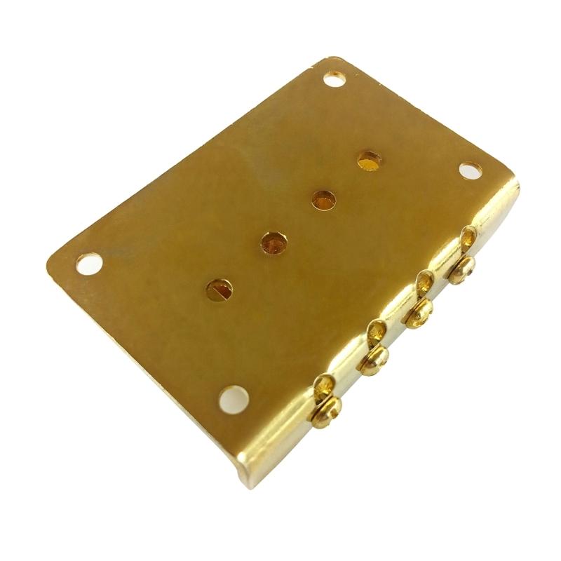 60mm Top Load Tailpiece Guitar Roller Saddle Bridge Hardtail with Screws & Wrench 4 String Guitar Bass Replacement Parts