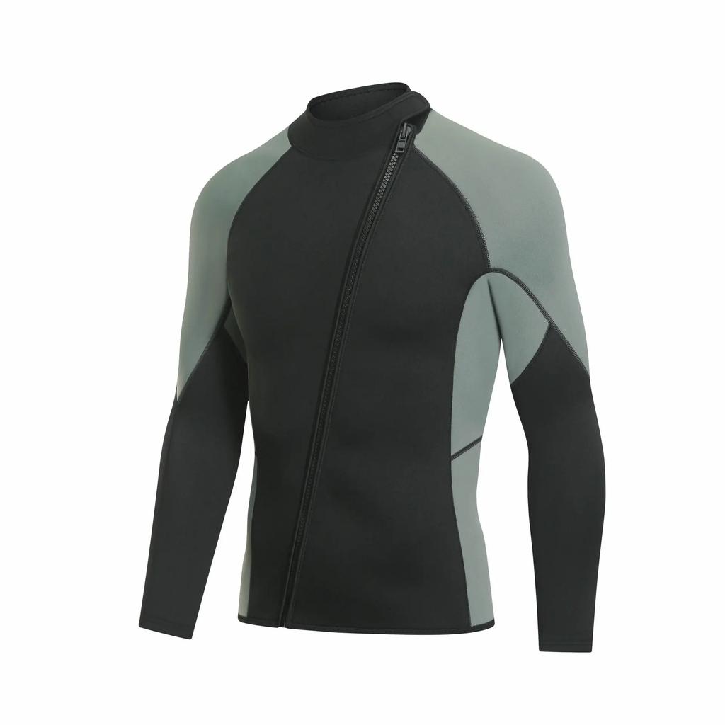 Tuta da Subacquea a Spacco Transfrontaliero 3mm Manica Lunga Protezione Solare Abbigliamento per Nuoto e Immersioni Calda Anti-Freddo Muta da Surf