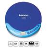 Lecteur CD Portable - Lenco - CD-011 - Écouteurs Inclus - Rechargeable - Couleur Bleu