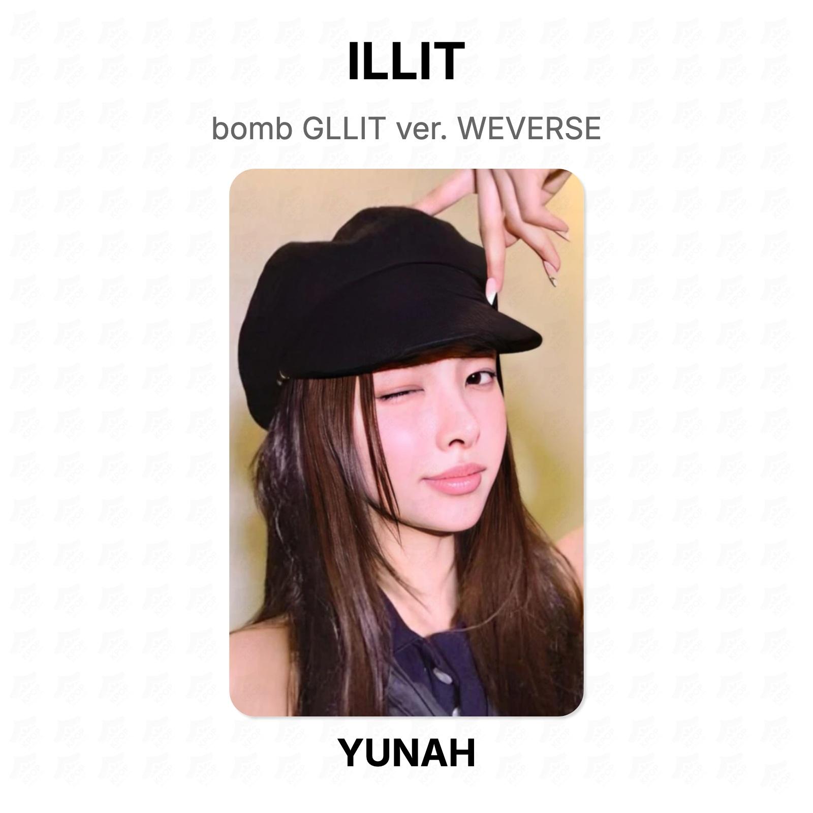 ILLIT bomb GLLIT ver. WEVERSE Official Photocard YUNAH