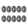 10 Piezas Brida de Piso de Hierro Maleable Negra   Accesorio Roscado Tubería Brida de Pared Antigua(DN15,1Celsius2 )