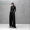 Women's Drawstring Elastic High Waist Wide Leg Harem Jogger Pants Loose Casual Lantern Trousers