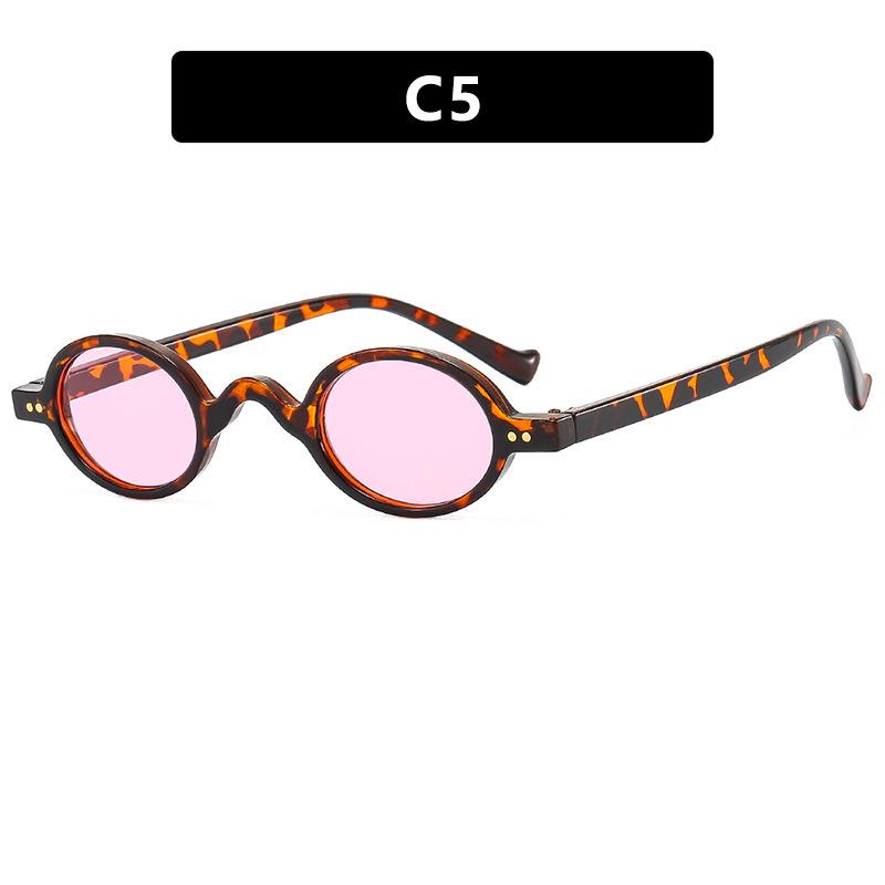 Trendy Women's Retro Round Frame Anti-UV Sunglasses