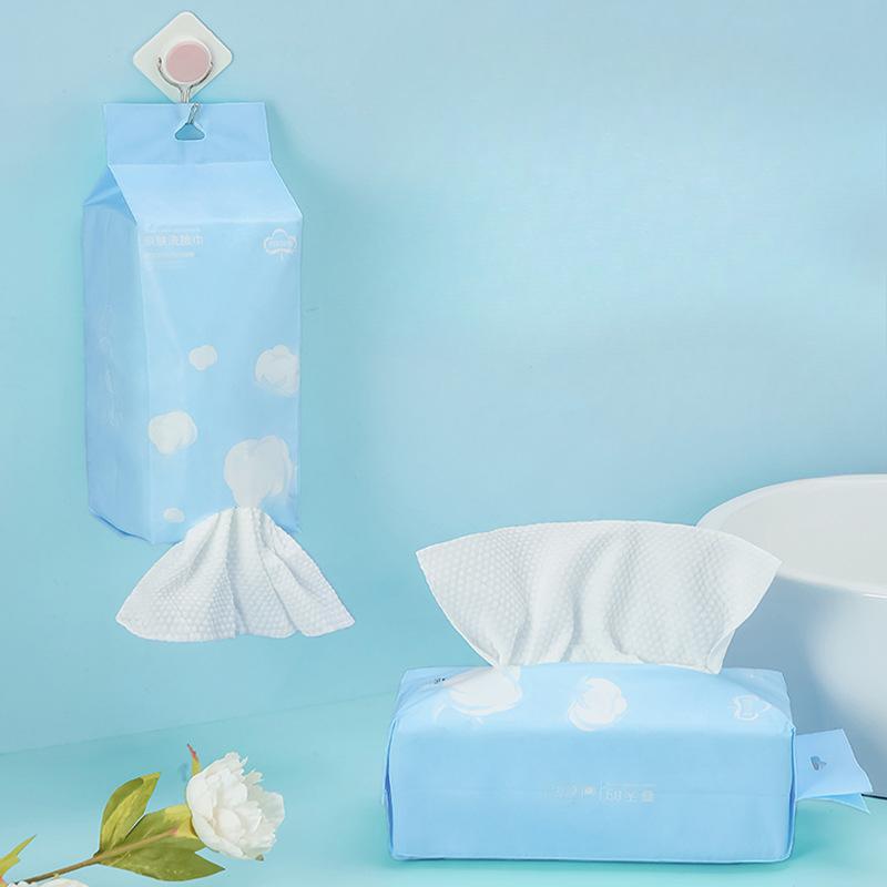Small Cotton Face Towel Disposable Travel Bag Clean Face TowelDry and Wet Dual-purposeThickened Cotton Soft Towel