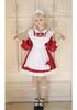 Costume da Cameriera Giapponese Bianco e Nero Super Carino - Manica Lunga