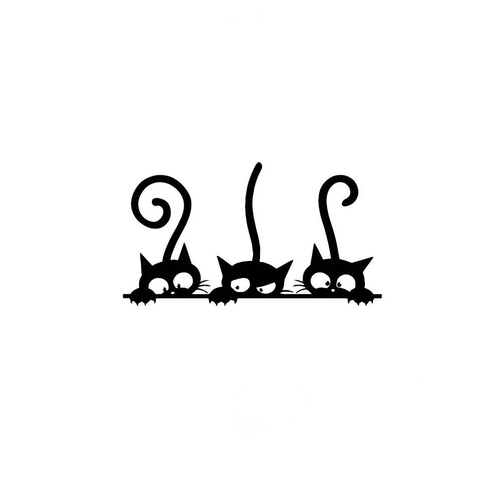 Auto Sticker Decal Schattige Kat Sport Styling Auto Racing Creativiteit Persoonlijkheid Waterdicht Decoratie Accessoires PVC,12cm 12cm&5-red