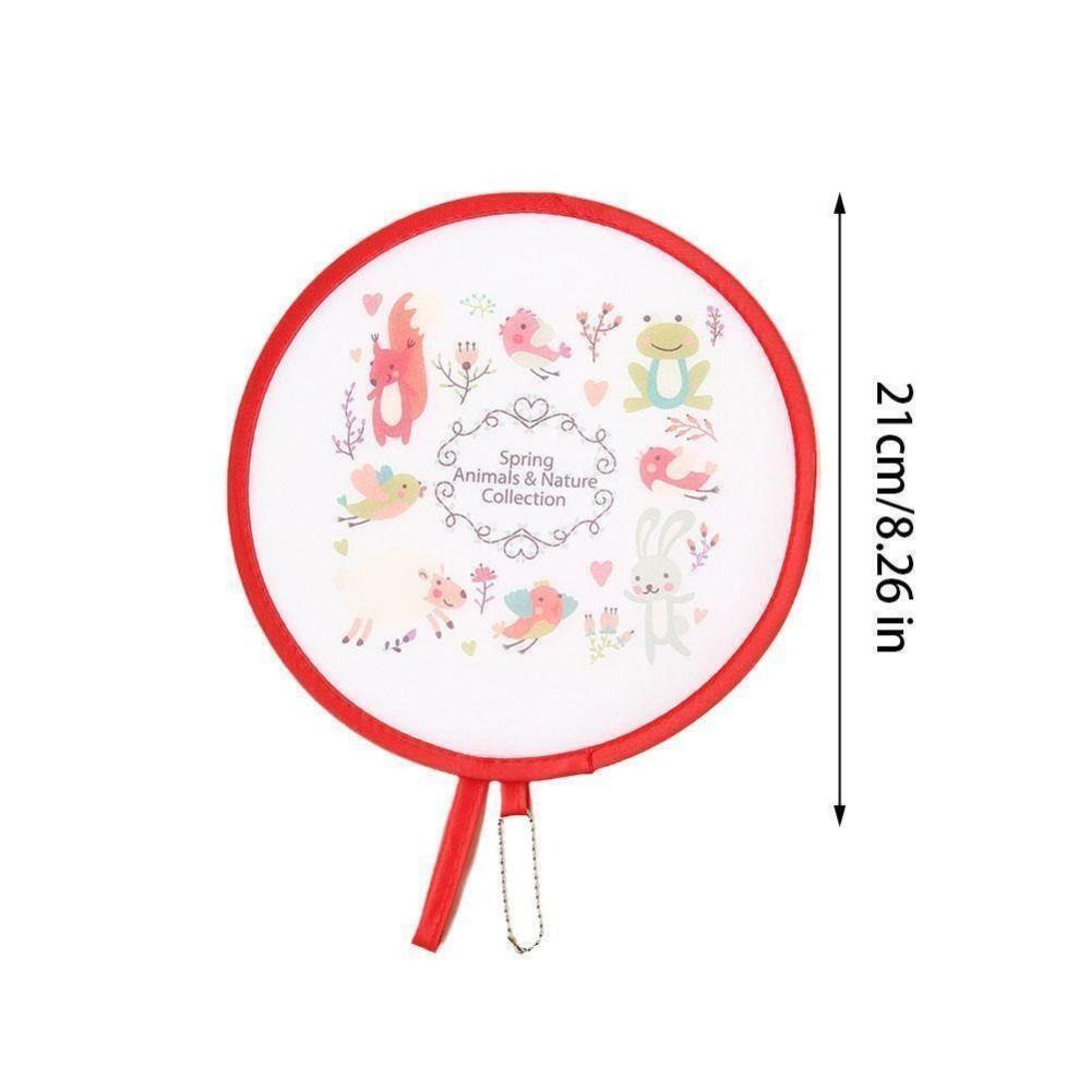 High Quality PET Pocket Fan Mini Gift Cartoon Small Fan Foldable Pocket Cloth Fan
