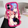 ReZero Rem Ram Wavy Edge TPU Mobile Phone Case for iPhone 17 16 15 14 13 12 11 Air Pro Max Plus Colorful Cover