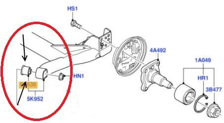 Puller For Installation And Dismantling Of Rear Beam Bushing Ford Fiesta Mk5 V 5 2001-2008 Fusion Mazda 2