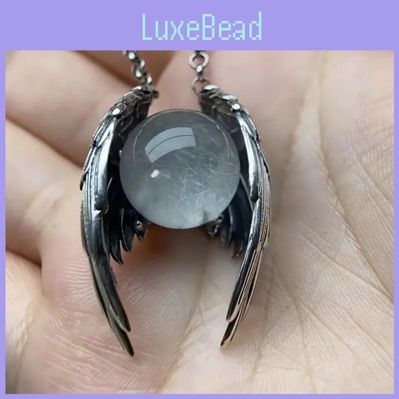 Crystal Ghost Wings Necklace With Cartoon Wings Pendant For Modern Casual