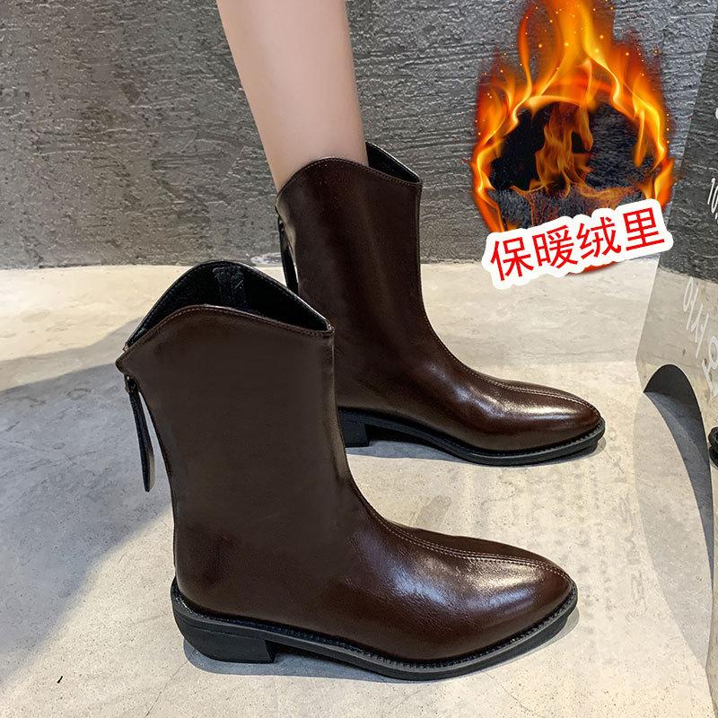 

остроносые ботинки Мартин женские новые с V-образным вырезом ковбойские весенне-осенние одинарные ботинки летние тонкие короткие ботинки женские маленькие 41