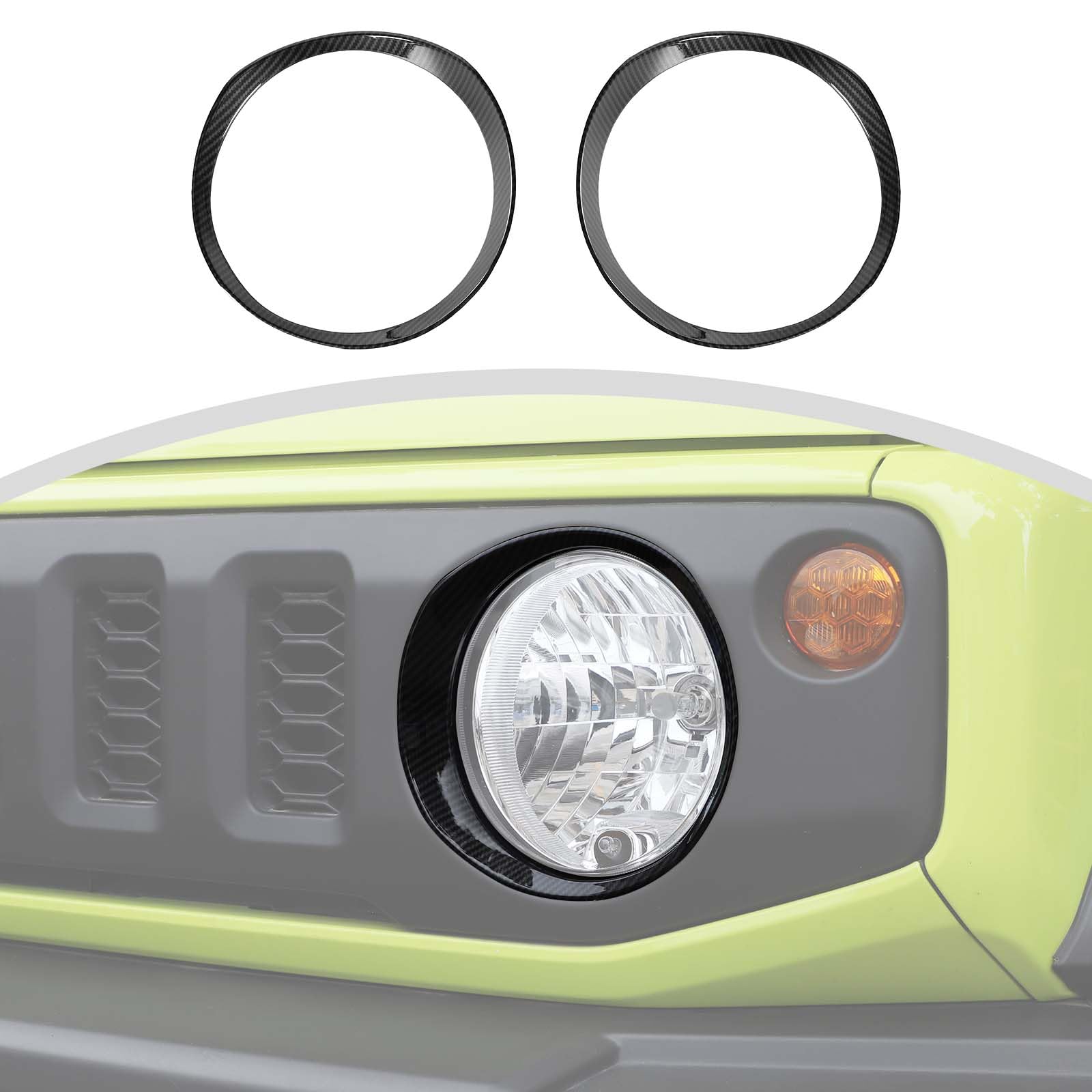 

Защита фар ANTC для ZUKI Jimny JB64 JB74 2019 2020 2021 2022 2023 2024 3D Внешняя защита фар, левая и правая в комплекте 2025, Защита, Детали, чёрный