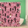 Music Rock Shower Curtains Rap Radio Shower Curtain Bathroom Decorative Waterproof Polyester Fabric Bathtub Screen With Hooks