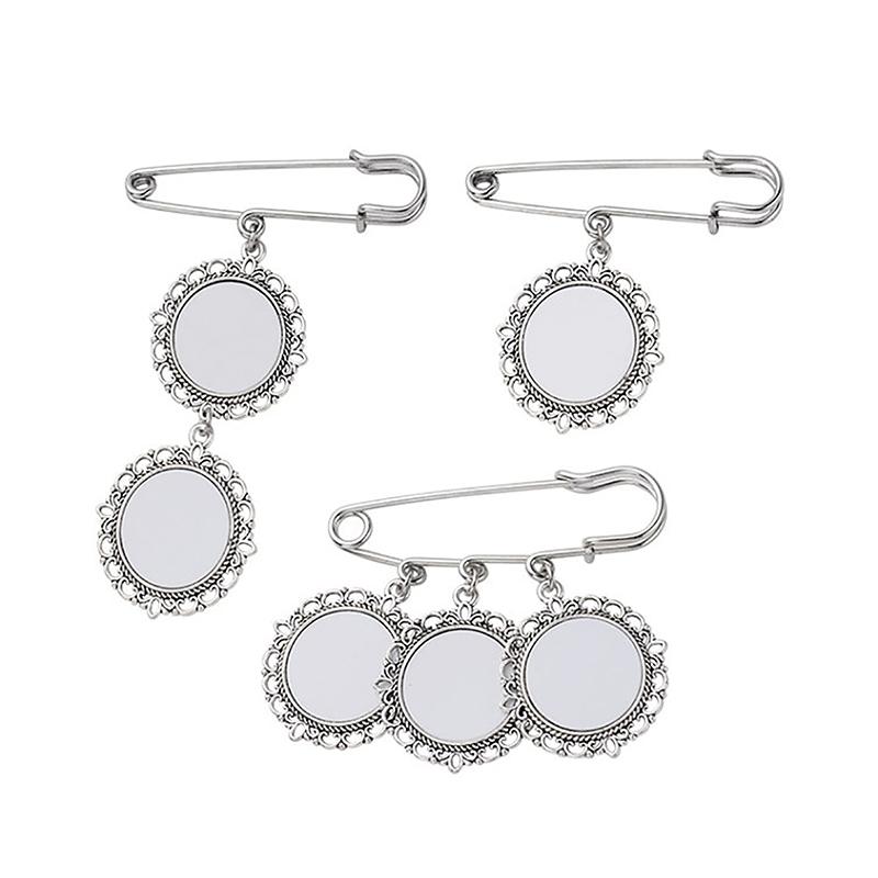 Wedding Bouquet Photo Charm Diy Pin Making Wedding Charm Oval Aluminum Sheet Photo Frame Brooch Pendant
