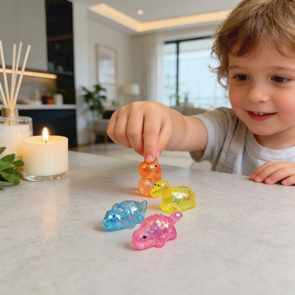 Simulated Food Toy Maltose Dinosaur Fun Glitter Animals Maltose Stress Relief Toy
