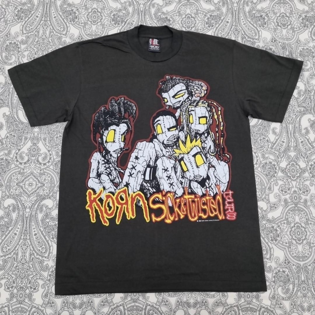Korn Sick And Twisted Tour T Shirt Y2k Large Graphic Print Band Tee Size Large XXXL
