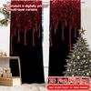 2D Flat Printing  2pcs Crimson Blossom Popular Curtains Versatile Polyester Fabric Curtains Decorations For Home Suitable for