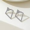 Minimalist Double-Layer Rhomboid Triangle Detachable Triangles Stud Earrings for Women Fashion Jewelry Party Gifts