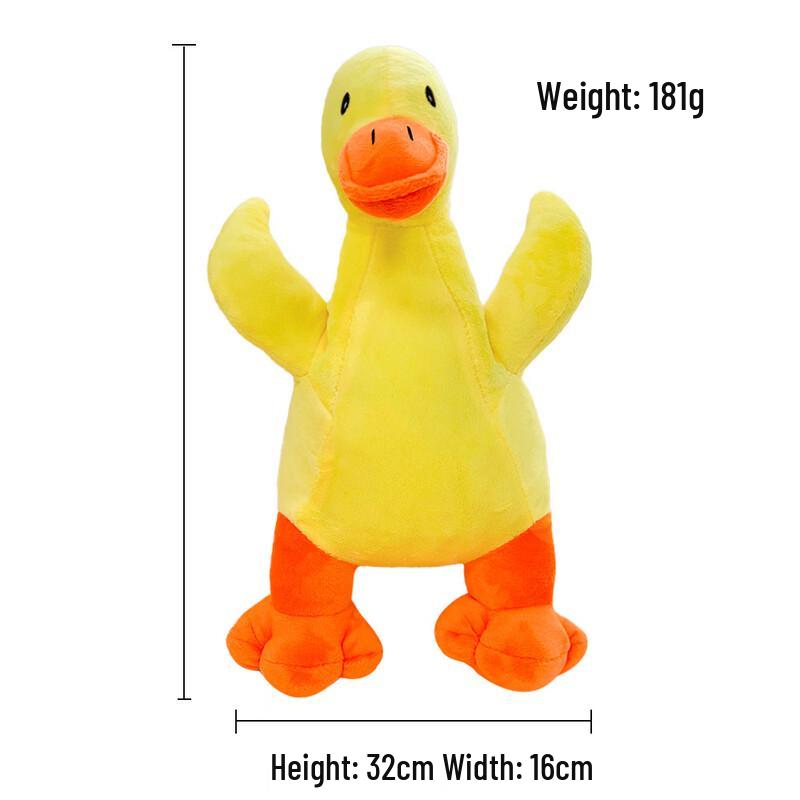 Durable Cartoon Duck Sound Pet Toy with Rope