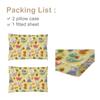 Cotton Dinosaur 3-Piece Bedding Set, Cute Dinosaur Type With 2 Pillowcases, Suitable For Bedroom (Fairy Tale, Children'S Day)