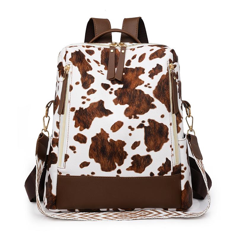 

Студенческий рюкзак Рюкзак с принтом бабочек Женский уличный противоугонный дорожный рюкзак кофейный