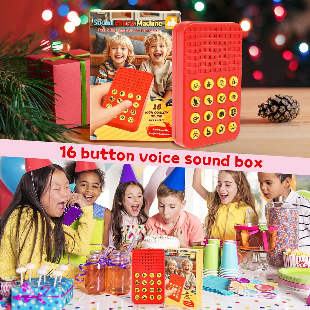 1/2Pc Funny Sound Effects Machine 16 Hilarious Sound Prank Noise Machine Portable Electronic Novelty Funny Noise Maker for Party