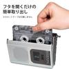 Kenko Radio Cassette Recorder with Pouch Wide FM AA Battery External Microphone Silver KR-014AWFRCST Set, Compatible, Powered, Included,