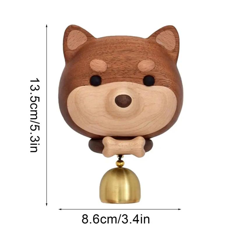Cartoon Door Bell Ornament Doorbell Dog Wind Chime Wooden Bell Wood Doorbell Door Chime Door Opening Shopkeepers Bell Quality