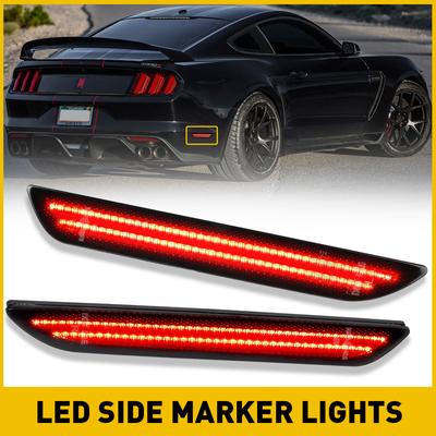 2 Stück LED-Seitenblinker für Kotflügel am Auto für Ford Mustang 2015 2016 2017 2018 2019 2020 2025 2025 Hintere Blinker-Markierungsleuchten