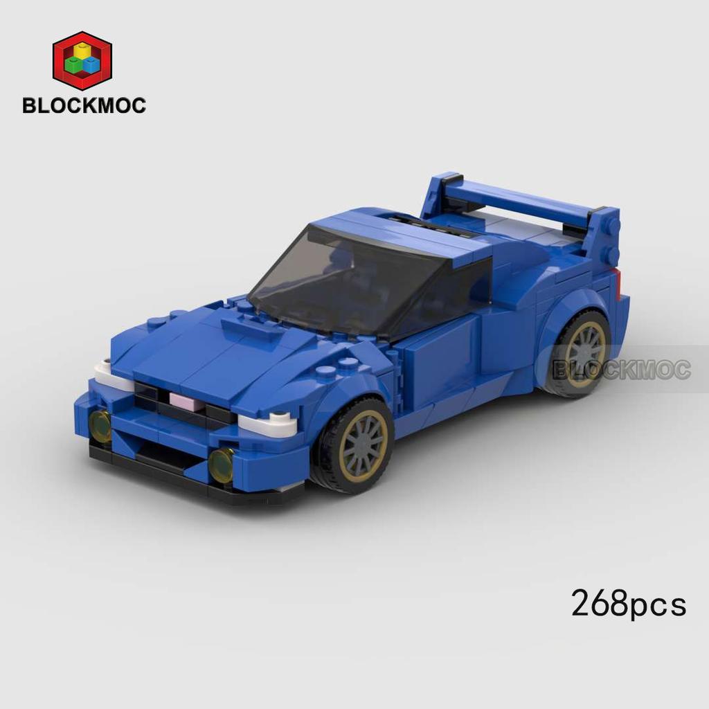 MOC Bricks Blue BRZ STi WRX K508 22b Sti Racing Sports Car Racer Building Blocks Creative Garage Toys for Boy