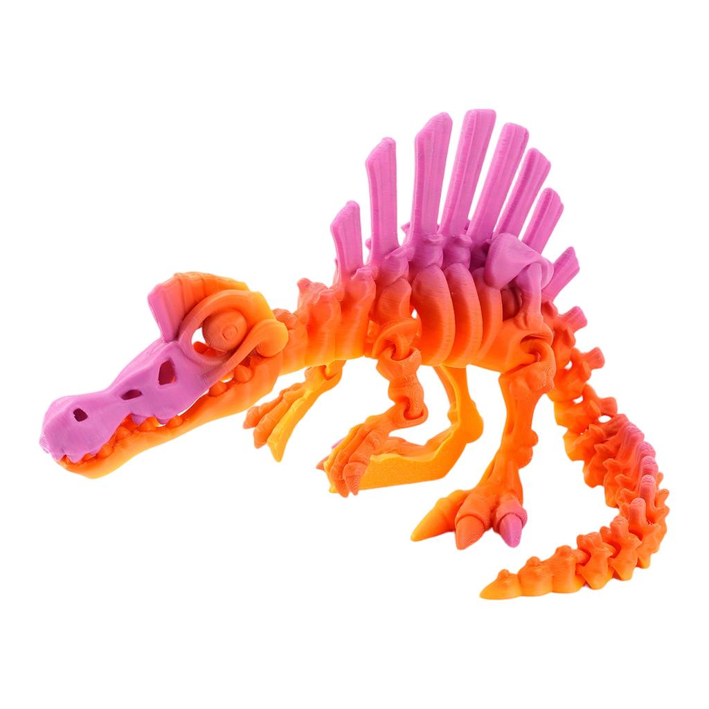 3D Printed Spinosaurus Dinosaur Skeleton Model Educational Puzzle Toy for Assembly and Display Suitable for Science and Learning Projects