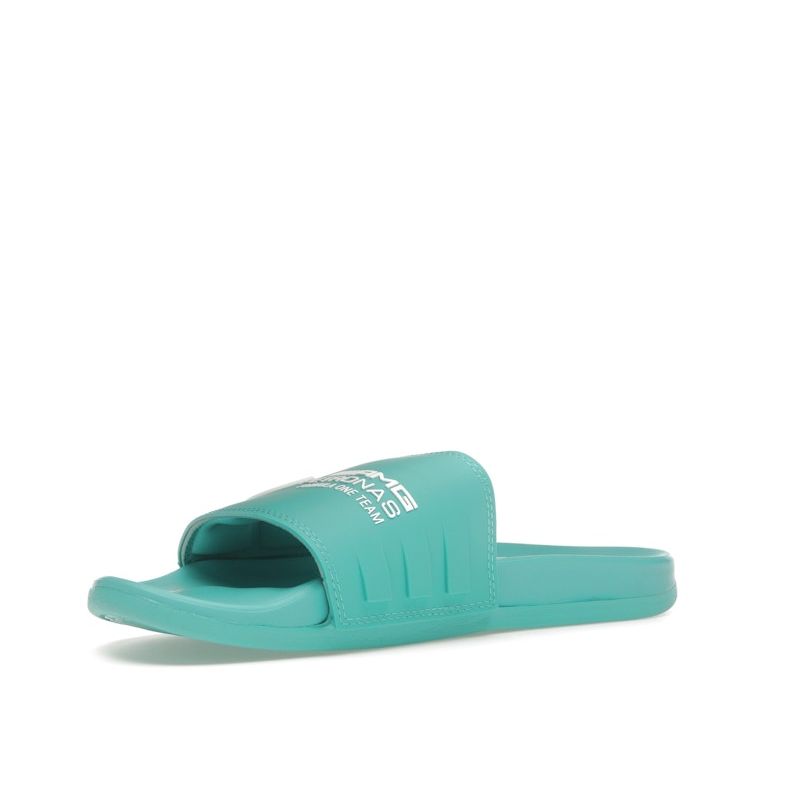 Mercedes-AMG Petronas Formula One Team X Adidas Adilette Comfort Slide Semi Mint Rush Unisex Sneakers Teal Cloud-White JR1071