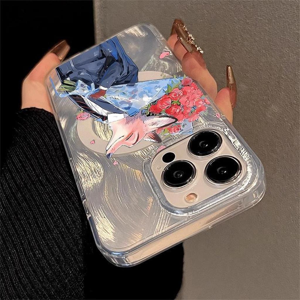 For IPhone Mobile Phone Case Magnetic Ring High-end Strong Magnet for Apple Magnetic Mobile Phone Case Cartoon Cute Personality Ins